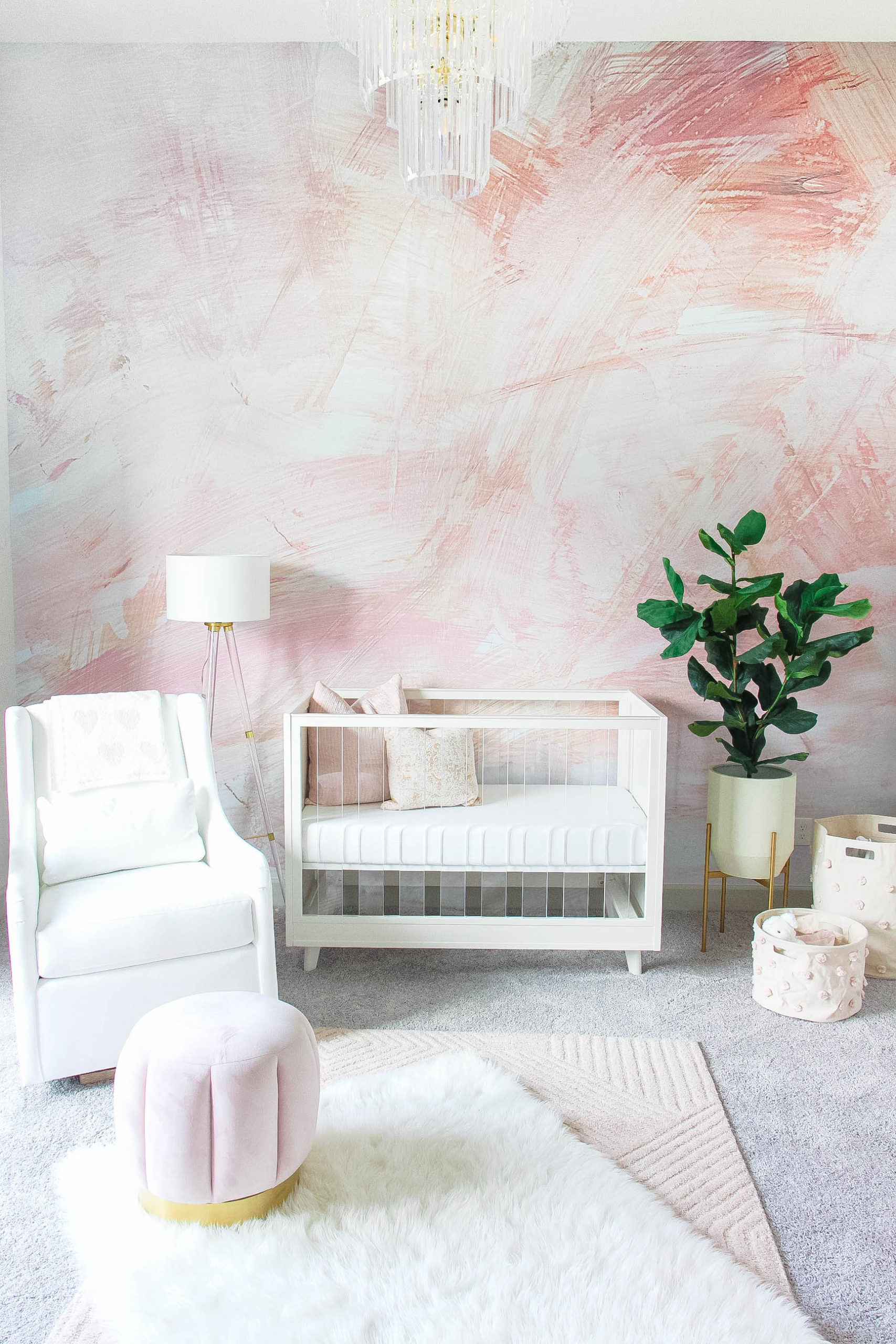 Pink Chic Girl Nursery | Houston Motherhood | Jessica Crum